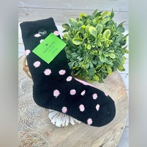 Kate Spade Fuzzy Home Crew Socks OS NWT